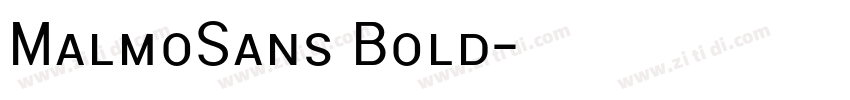 MalmoSans Bold字体转换